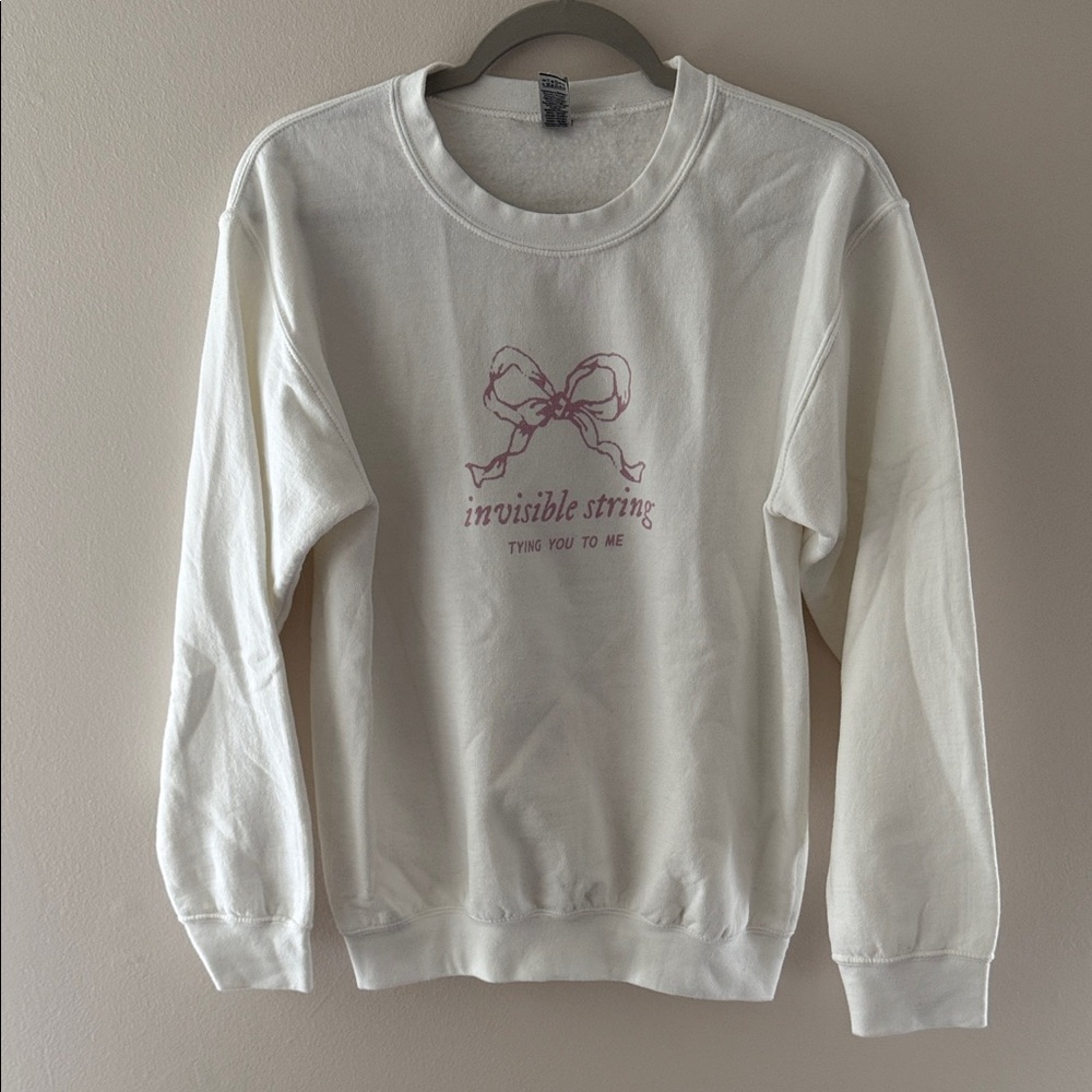 White Taylor Swift Inspired Graphic Women's Crewneck